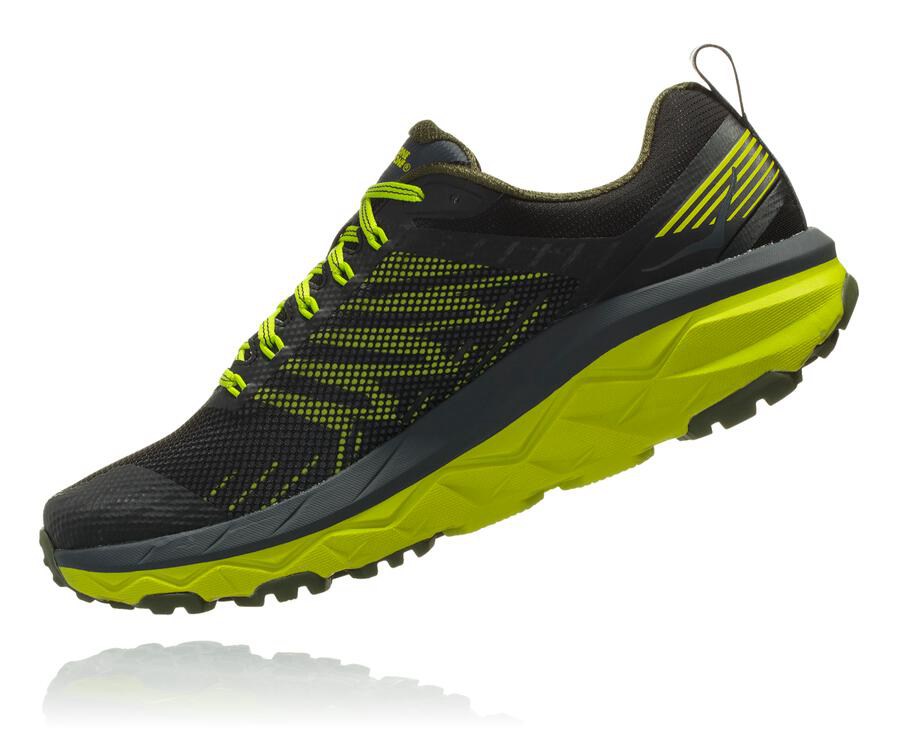 Tenis Hoka One One Trail Hombre Negros/Verdes - Challenger Atr 5 - NWCK23179